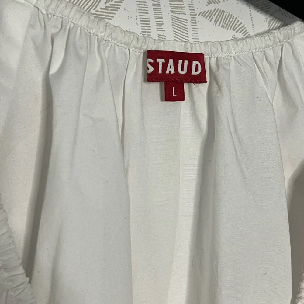 STAUD LUCIA Smocked Top EUC Size L - Picture 7 of 9
